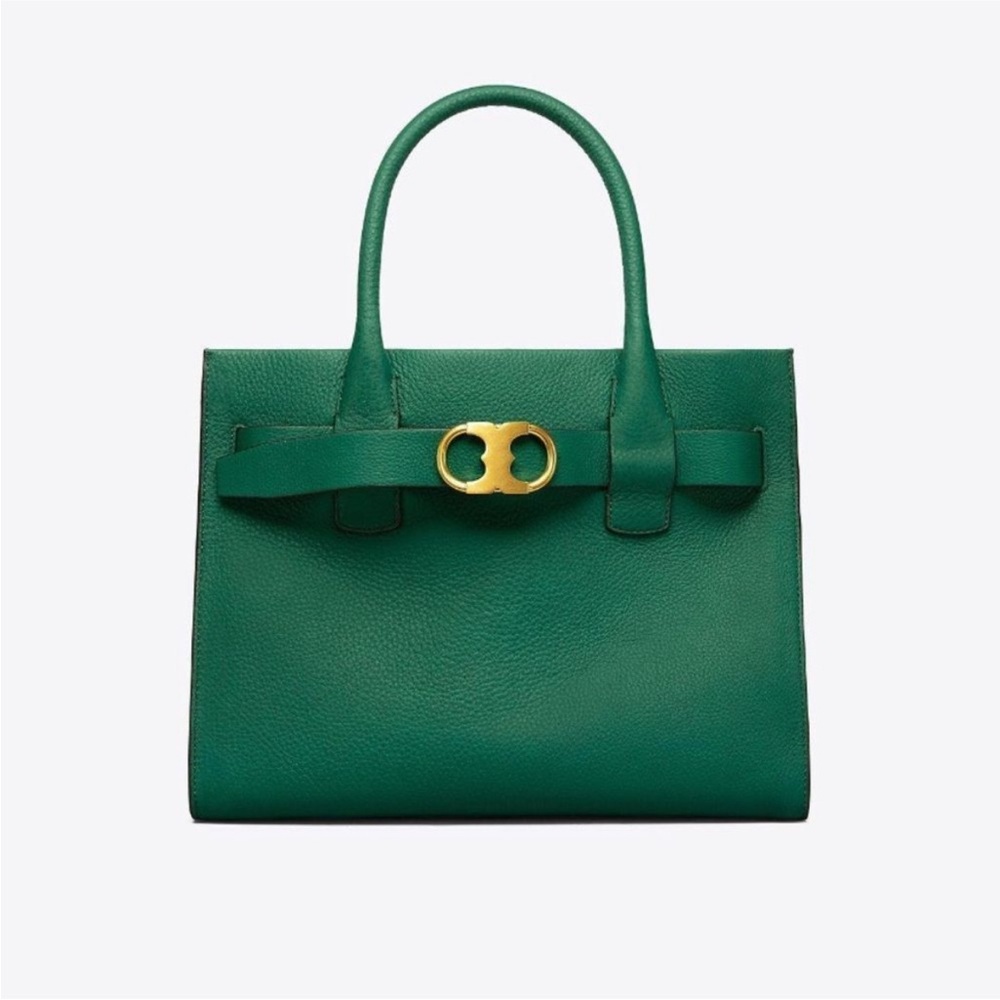 Tory Burch‎ Gemini Link Leather Tote in Melachite